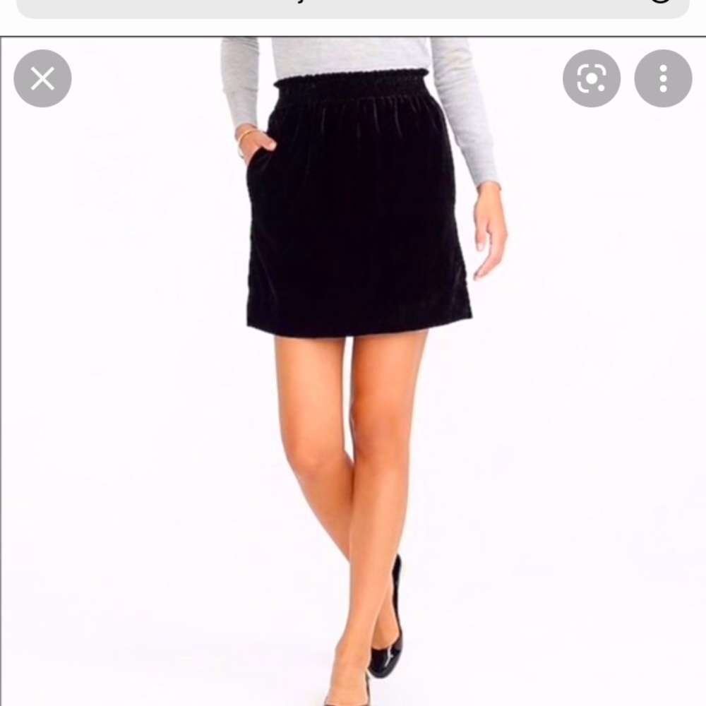 J. Crew velvet sidewalk skirt